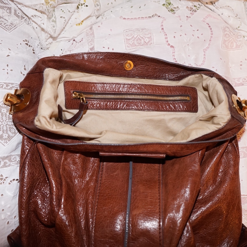Chloe Heloise Bag large chestnut brown EUC - Picture 6 of 8